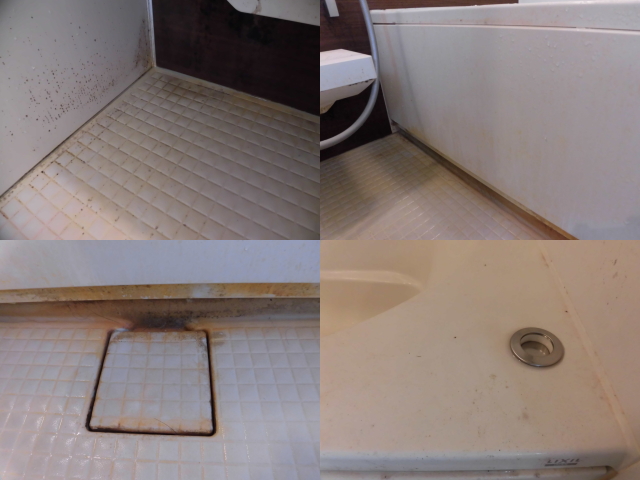 浴室の床の汚れ