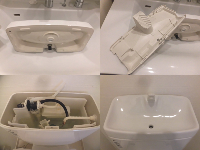 トイレのタンクの中のクリーニング