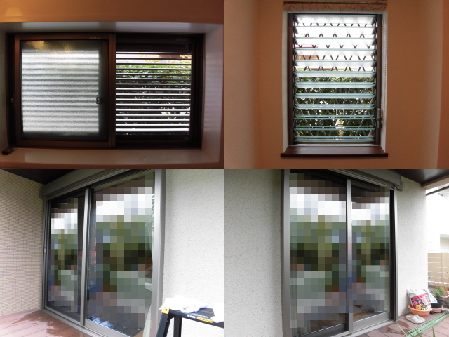 窓ガラスサッシのクリーニング