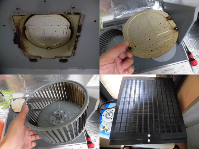 富士工業製レンジフード完全分解クリーニング