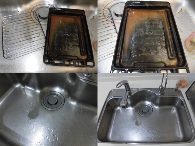 グリルとシンクの汚れ